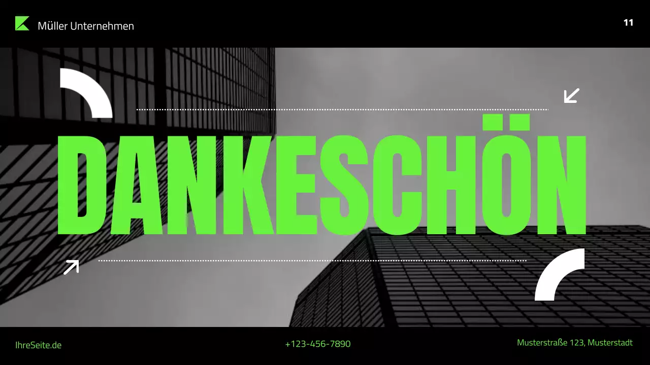 grüner moderner Marketingplan Präsentation