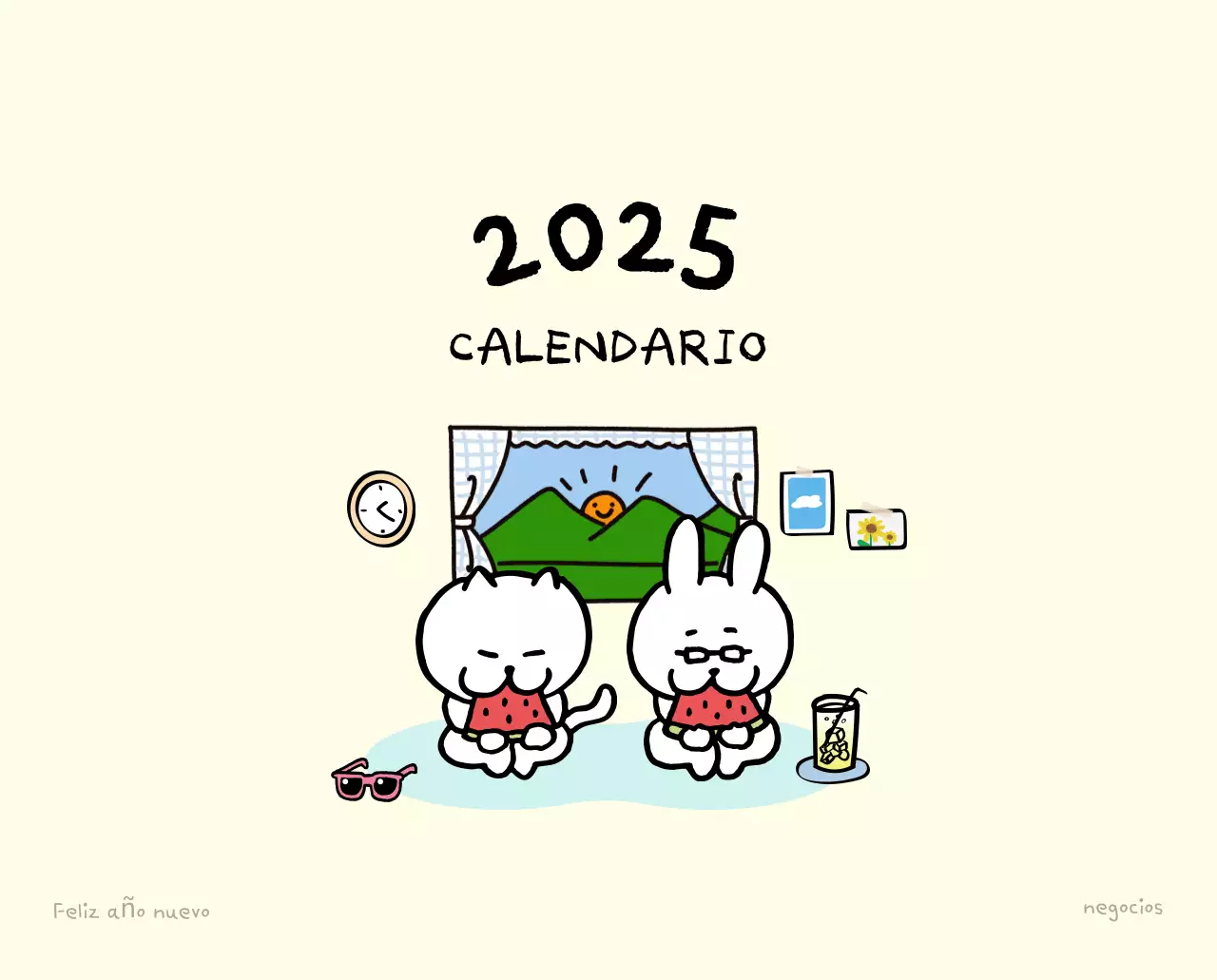 Calendario diario en marfil