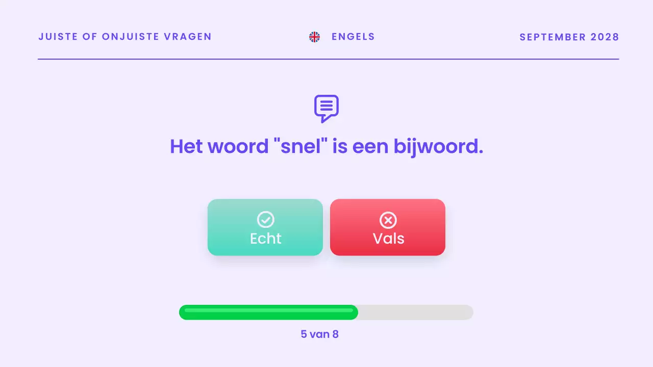 Blauwe moderne quiz aankondigingspresentatie
