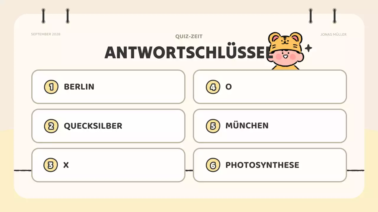 beige animation quiz material