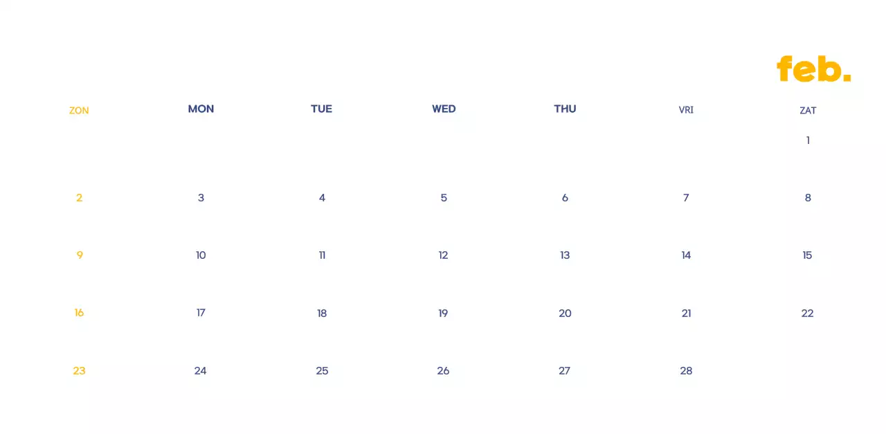 Zakelijke kalender met leuke illustraties