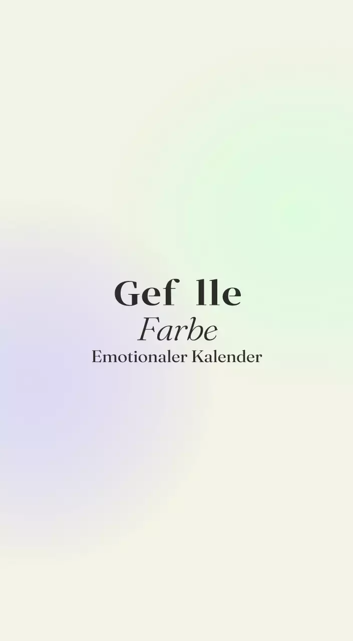 Minimalistischer Kalender mit Farbverlauf