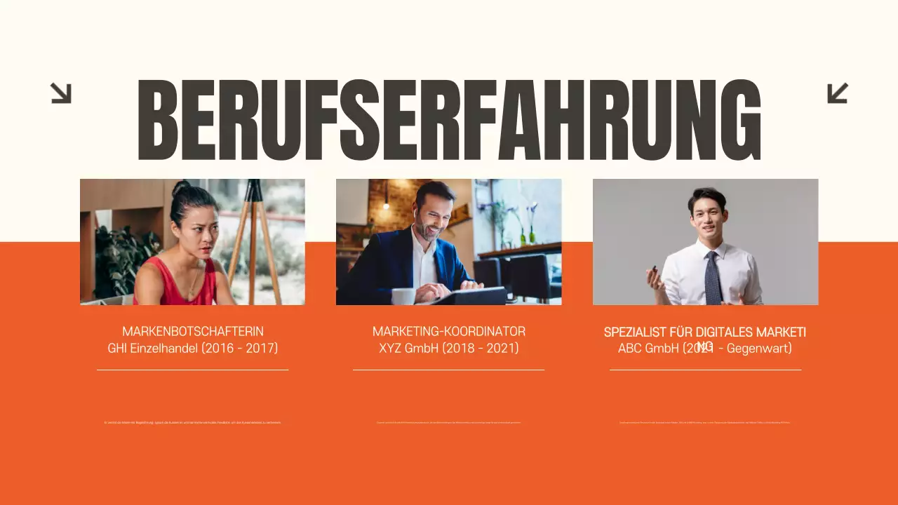 Orange Modern Portfolio Dokumentvorlage