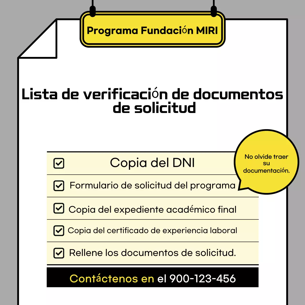 Formulario de solicitud Grey Clean