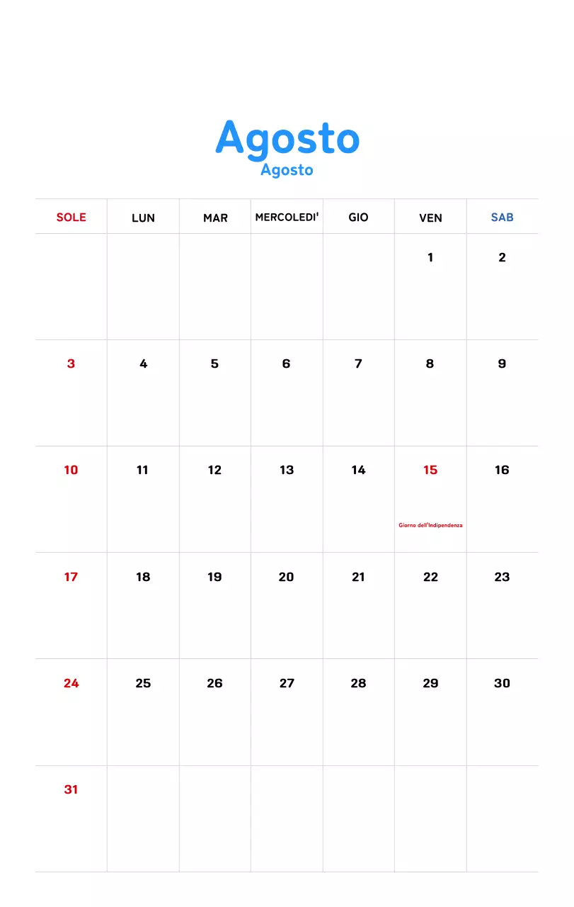 Calendario di Capodanno con una calda illustrazione