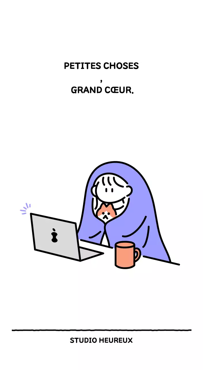 Calendrier illustré avec un joli style de lignes