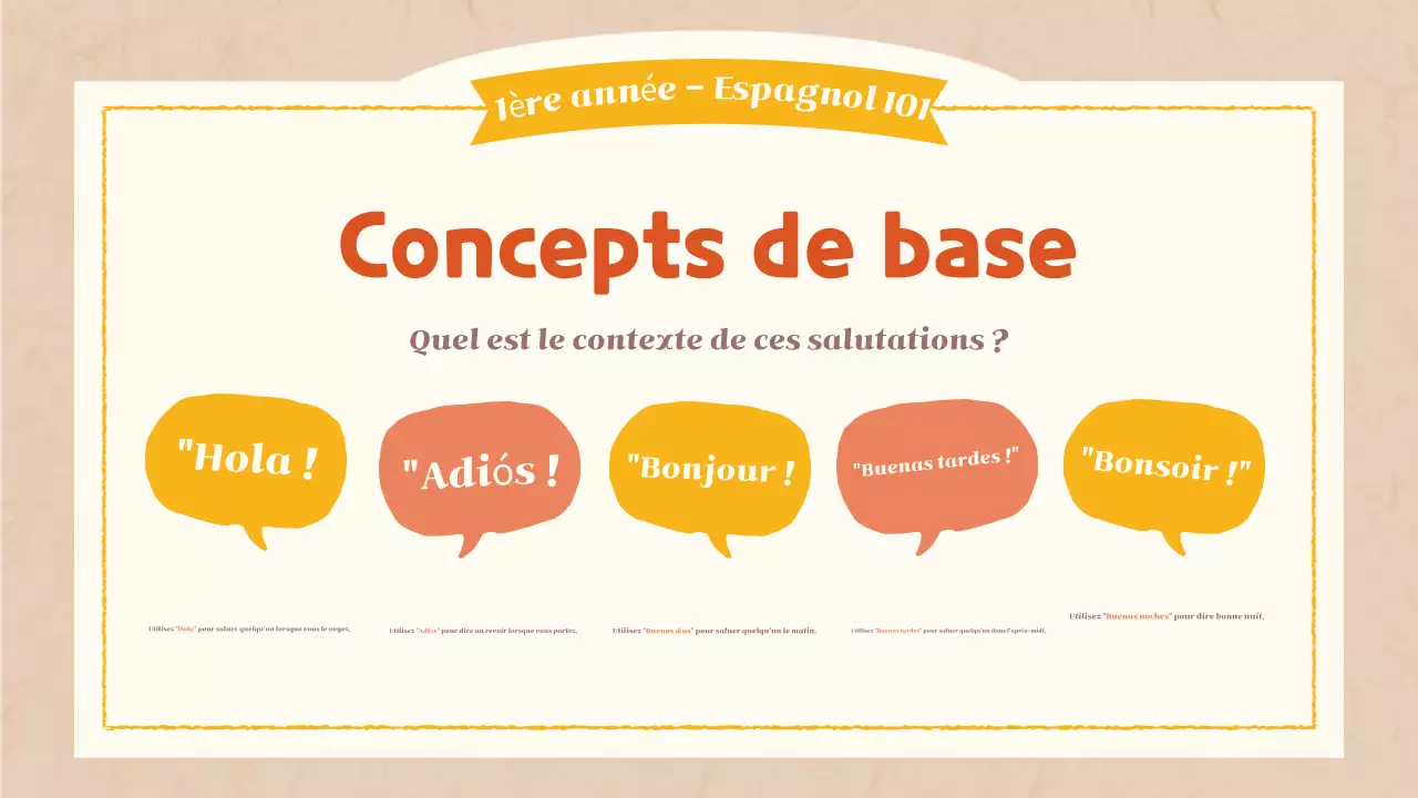cours de langue simple orange