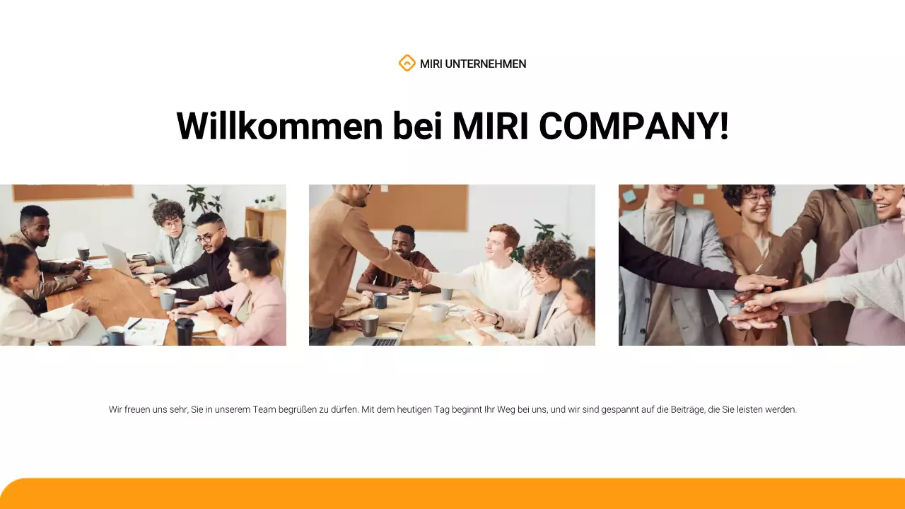 einfaches modernes blaues Mitarbeiter-Onboarding