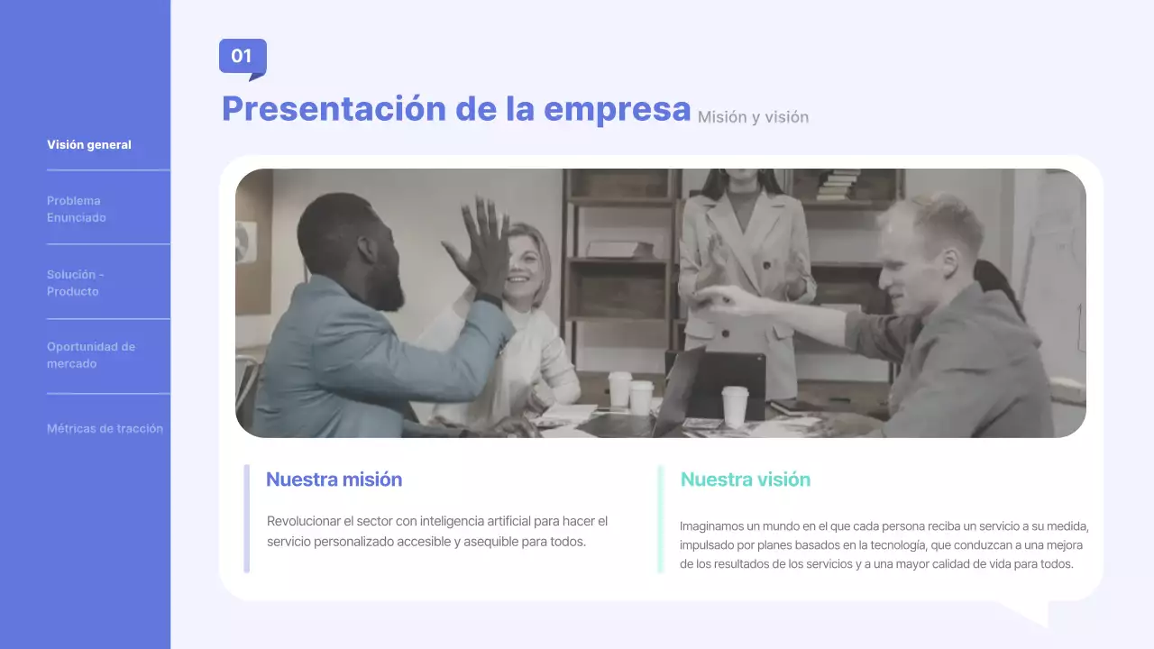 blue professional business pitch