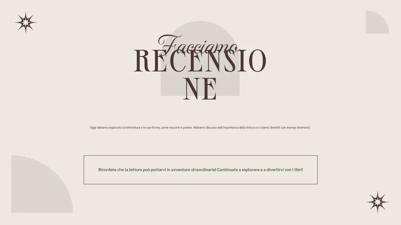 Beige Brown Presentazione del corso di letteratura minimalista