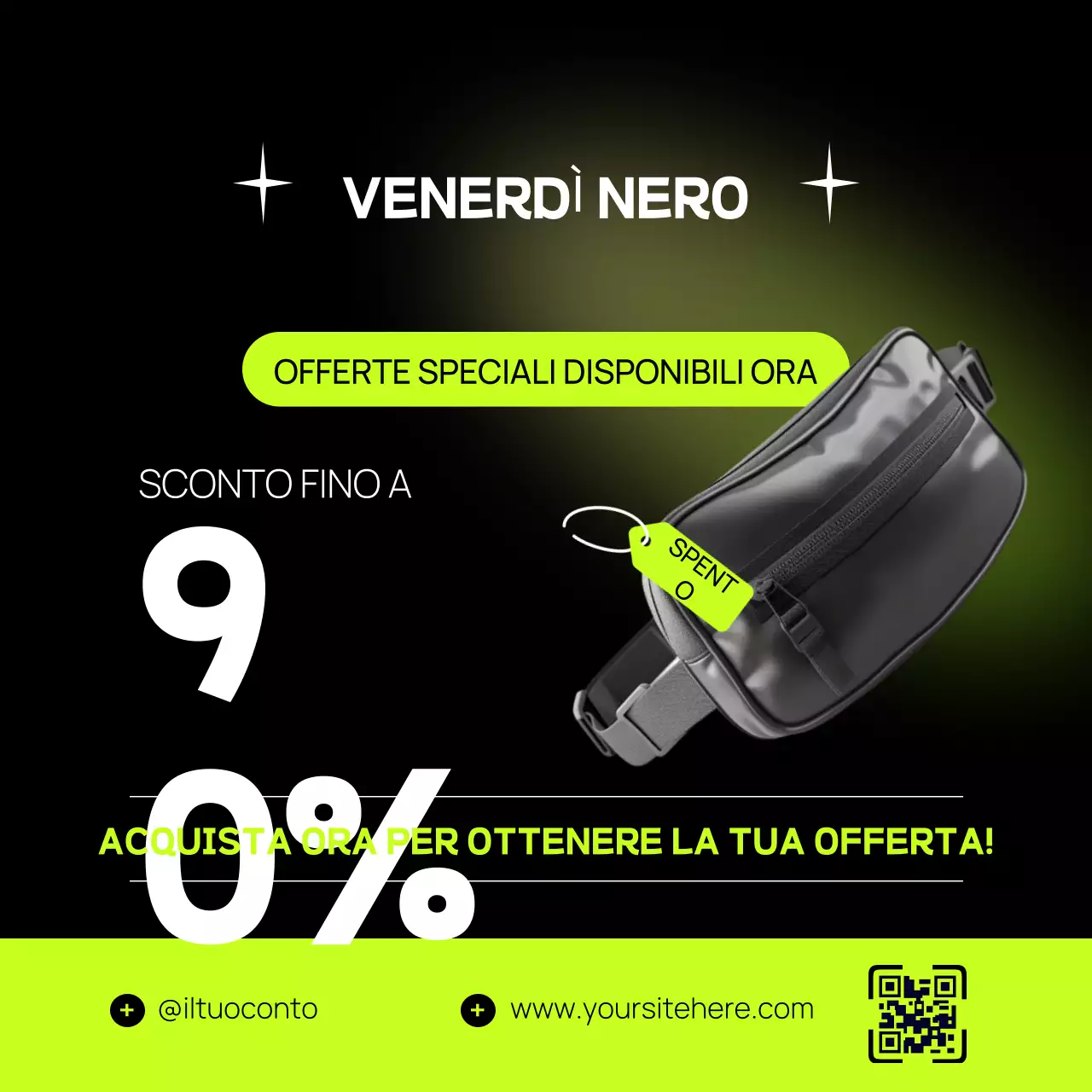 Promozione black green modern black friday