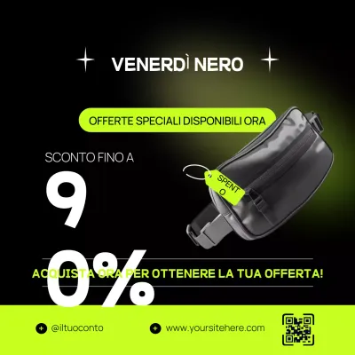 Promozione black green modern black friday