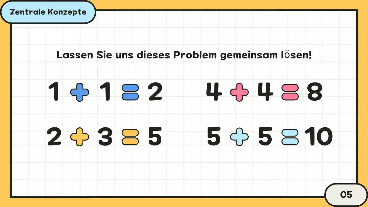 gelber sauberer Mathekurs