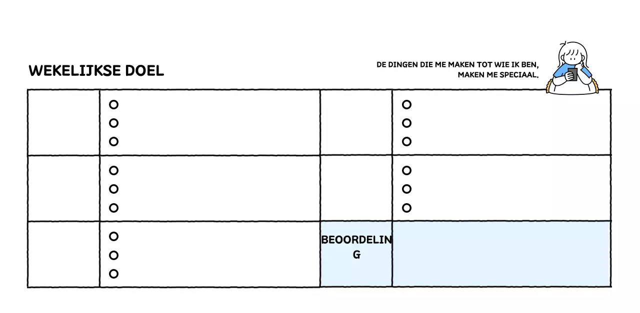 Geïllustreerde kalender met een mooie lijnstijl