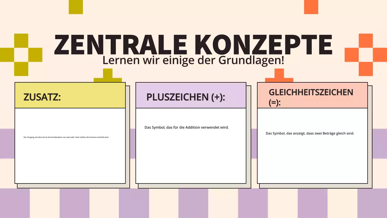 Bunte, einfache Materialien für den Mathematikunterricht