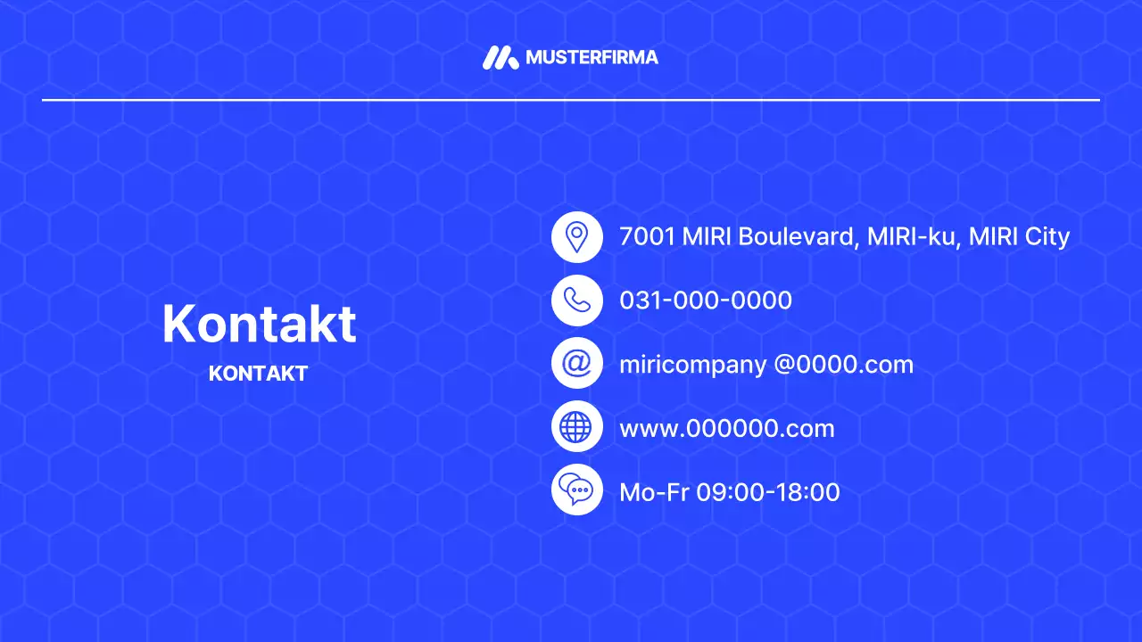 Förderung eines modernen Kleinunternehmensprofils in Blau