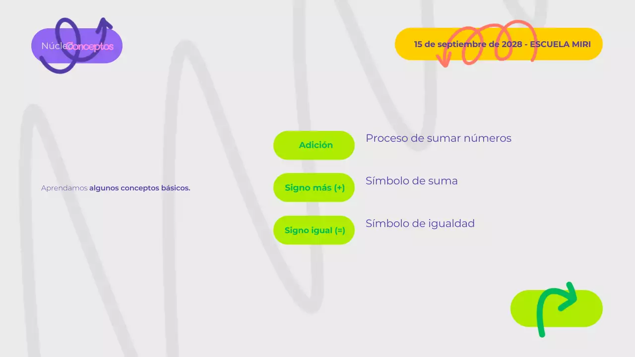 Presentación lúdica morada para clase de matemáticas