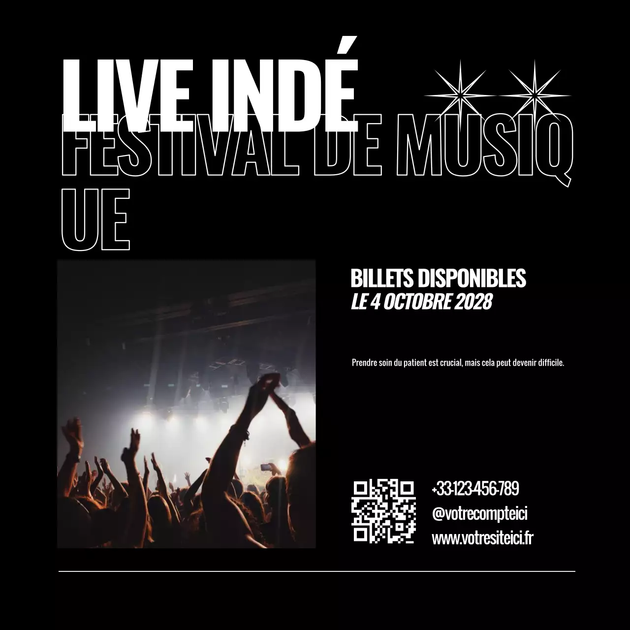 Promotion du festival de musique Black and White