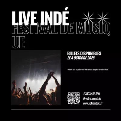 Promotion du festival de musique Black and White