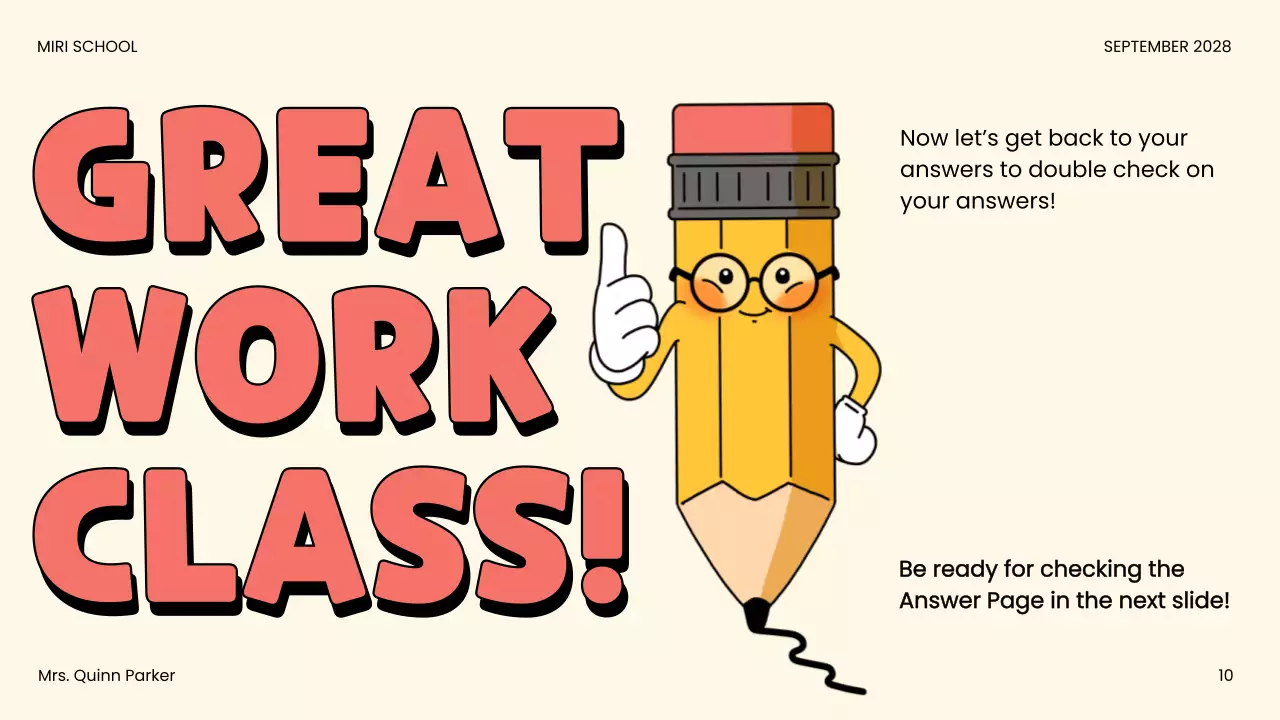 Beige Comic Quiz Announcement Presentation