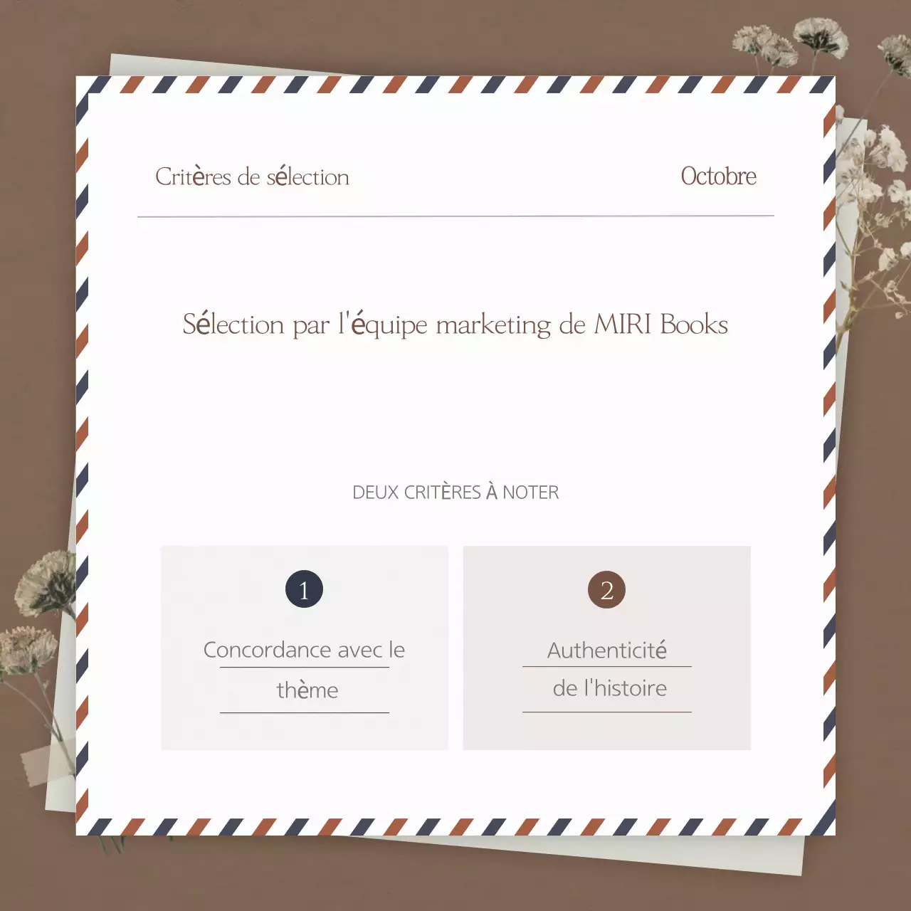 Une simple histoire d'automne en marron pour promouvoir votre événement