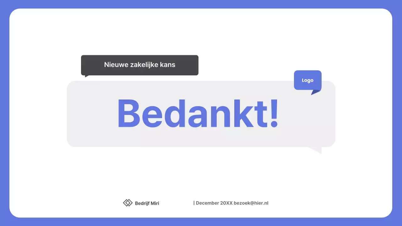 blauwe professionele business pitch