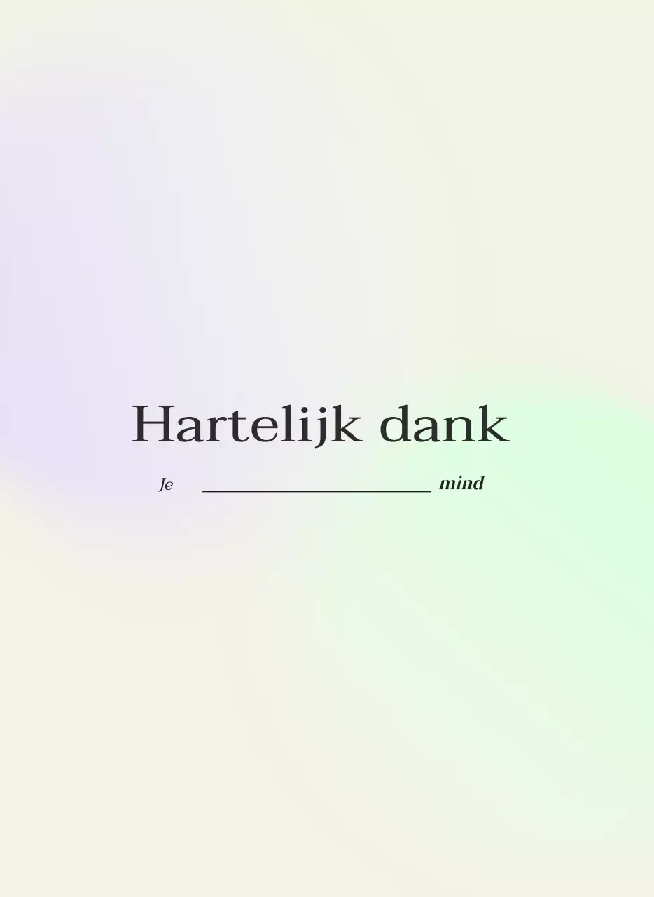 Minimalistische kalender met kleurverloop