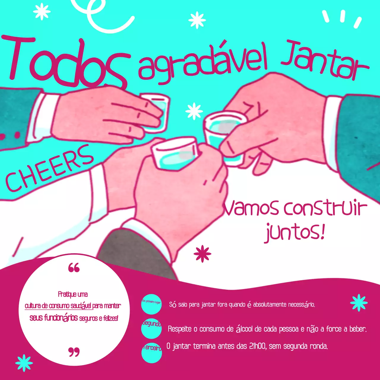Campanha de vida profissional pop azul claro