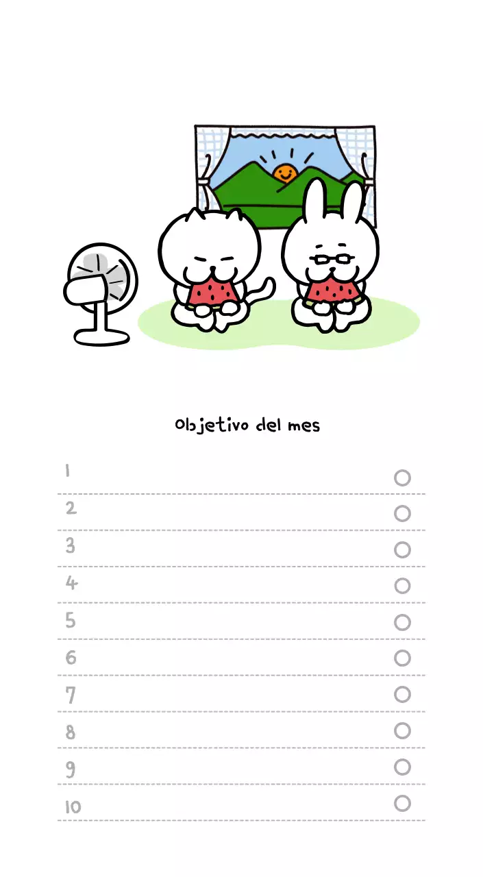 Calendario diario en marfil