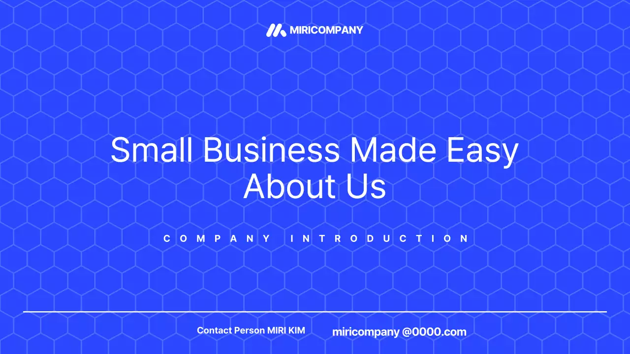 Apresentação de negócios moderna azul