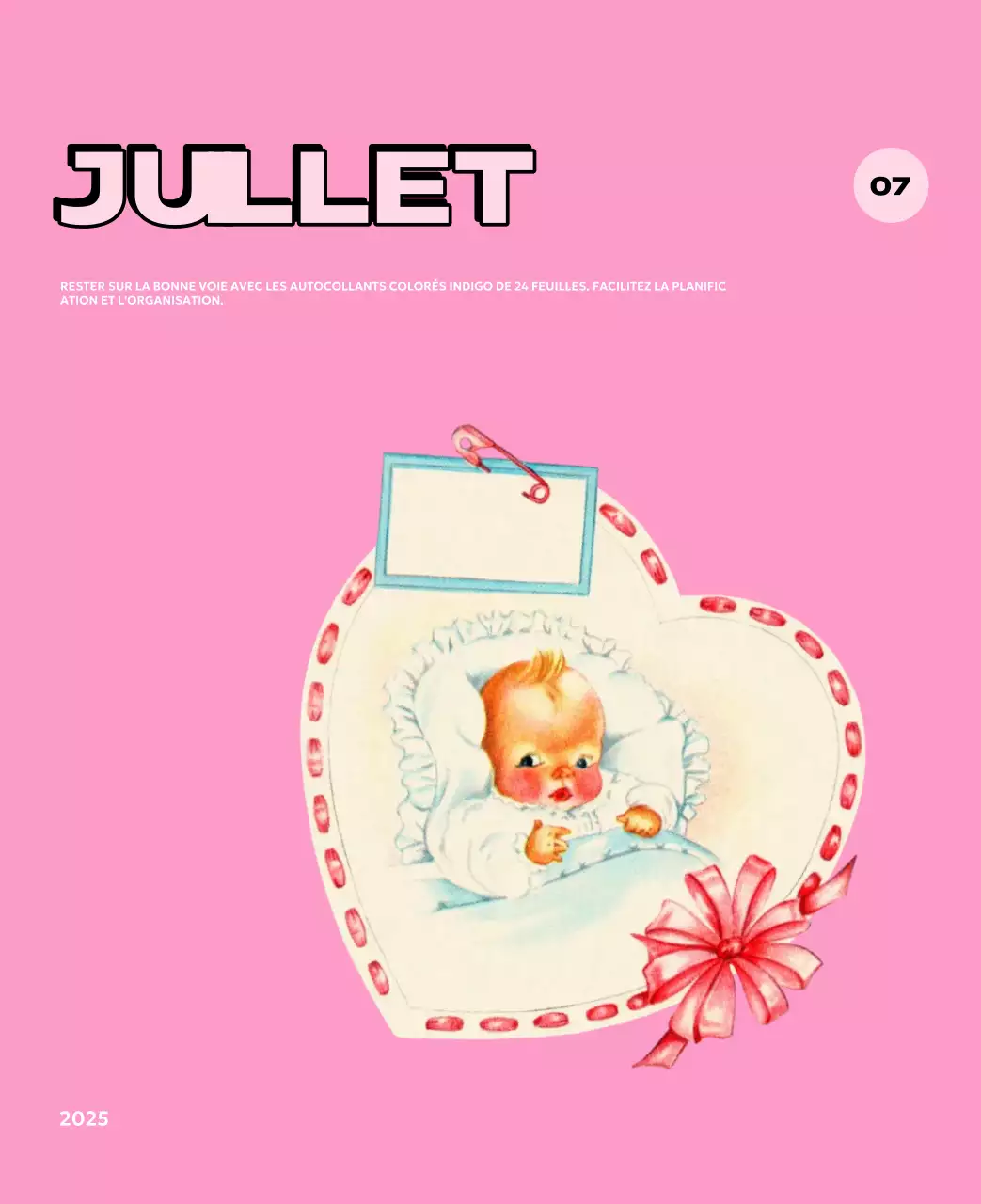 Calendriers colorés avec une variété d'illustrations rétro