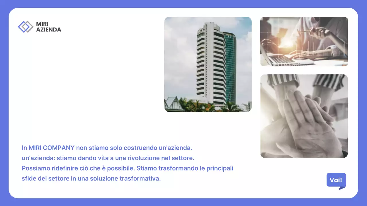 pitch aziendale professionale blu