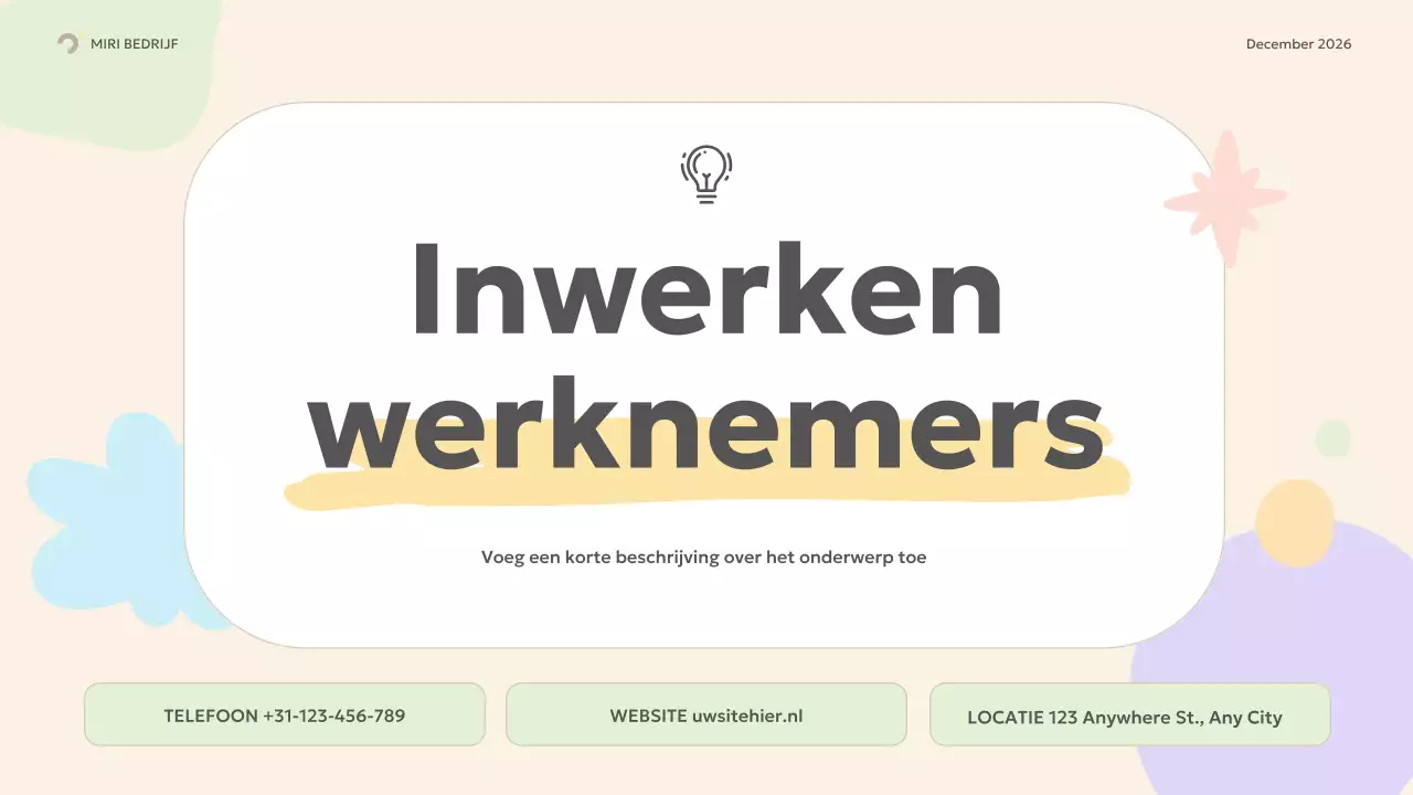 beige moderne inwerkgids