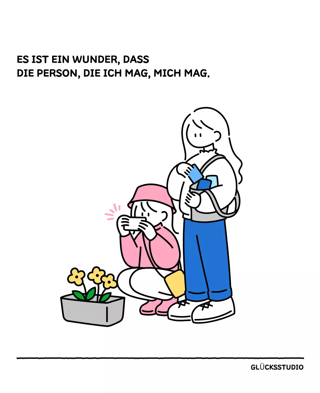 Illustrierter Kalender mit schönem Linienstil