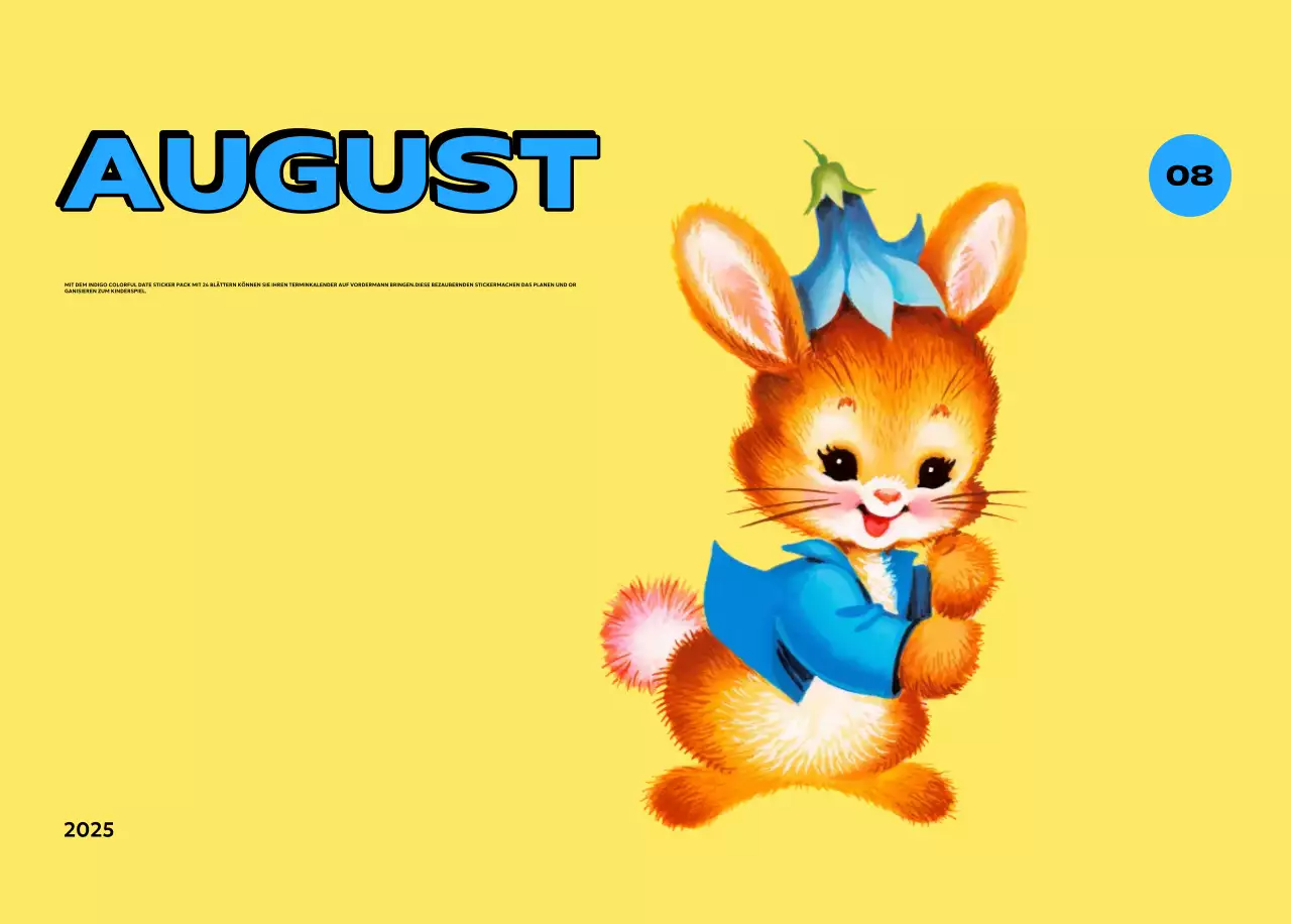 Bunte Kalender mit einer Vielzahl von Retro-Illustrationen