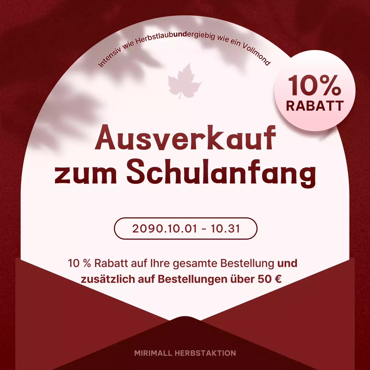 Eine Übersicht über herbstliche Werbeaktionen in Burgunder- und Rosatönen