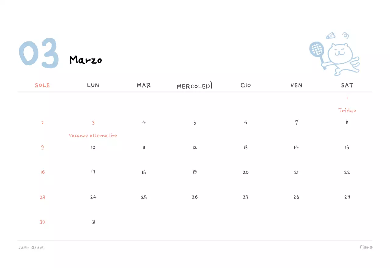 Calendario giornaliero in avorio
