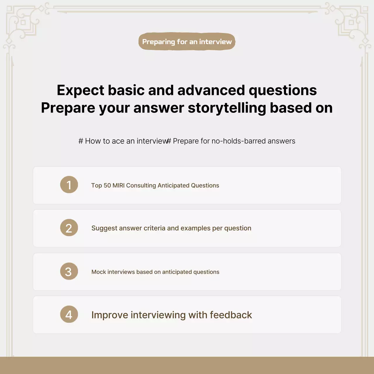 Beige Professional Job Coaching Advertisement Instagram Carousel