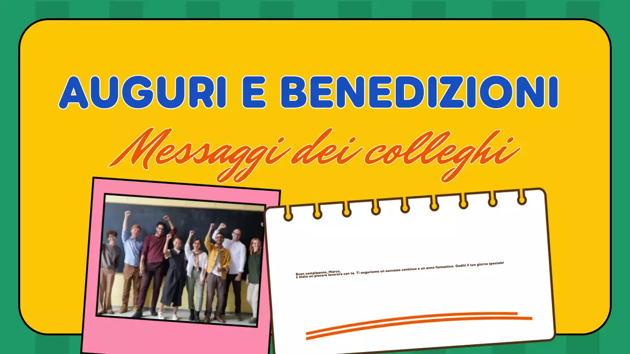 presentazione di compleanno giallo retrò