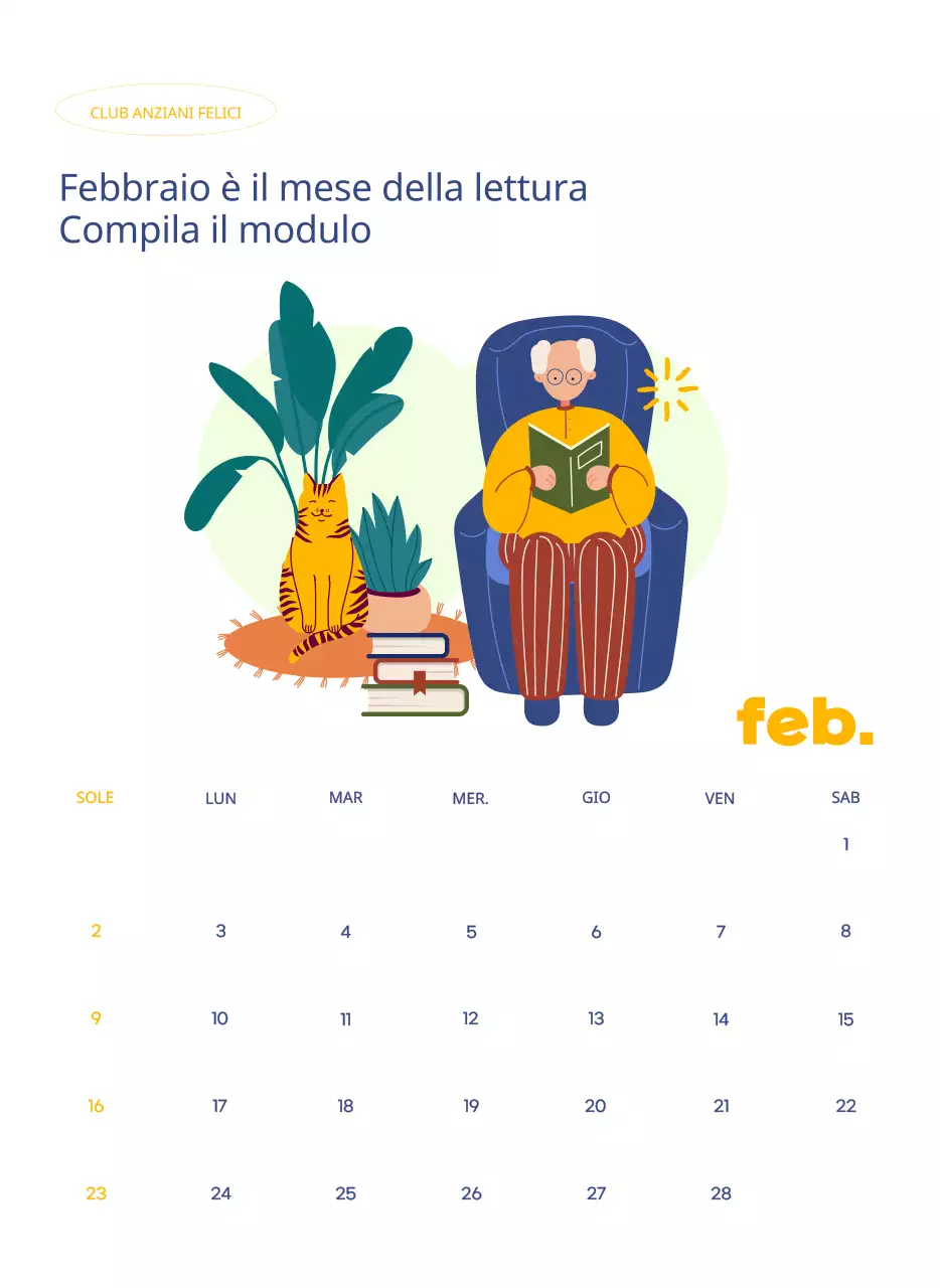 Calendario aziendale con simpatiche illustrazioni