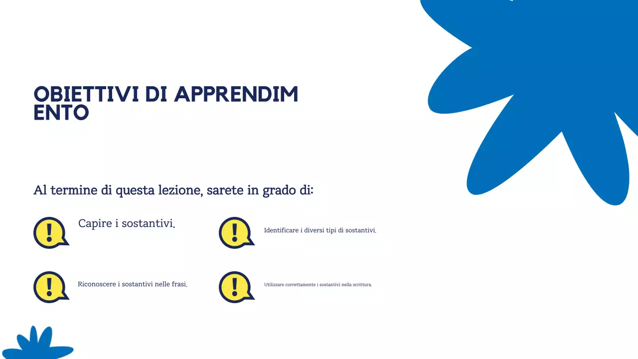 Presentazione della guida grammaticale semplice blu-gialla