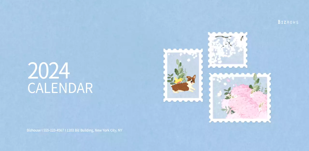 Stamp illustration with a warm concept