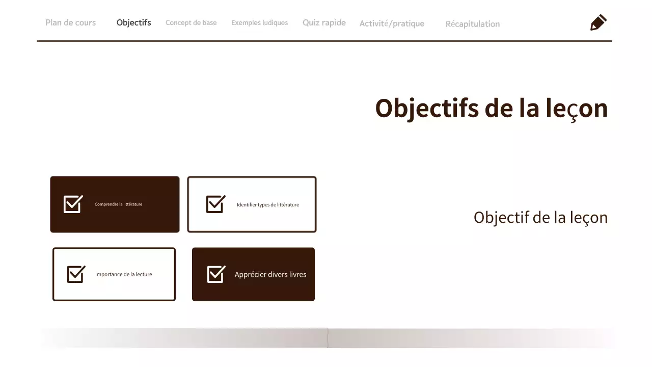 Matériel de cours de langue et de littérature de 3e année, minimaliste et propre