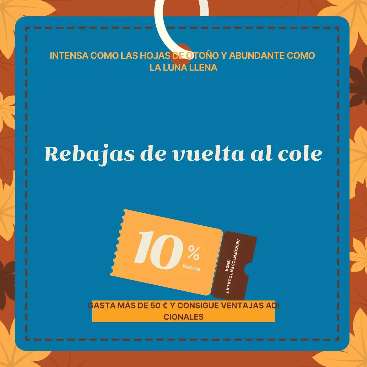 Promover una venta de vintage marrón