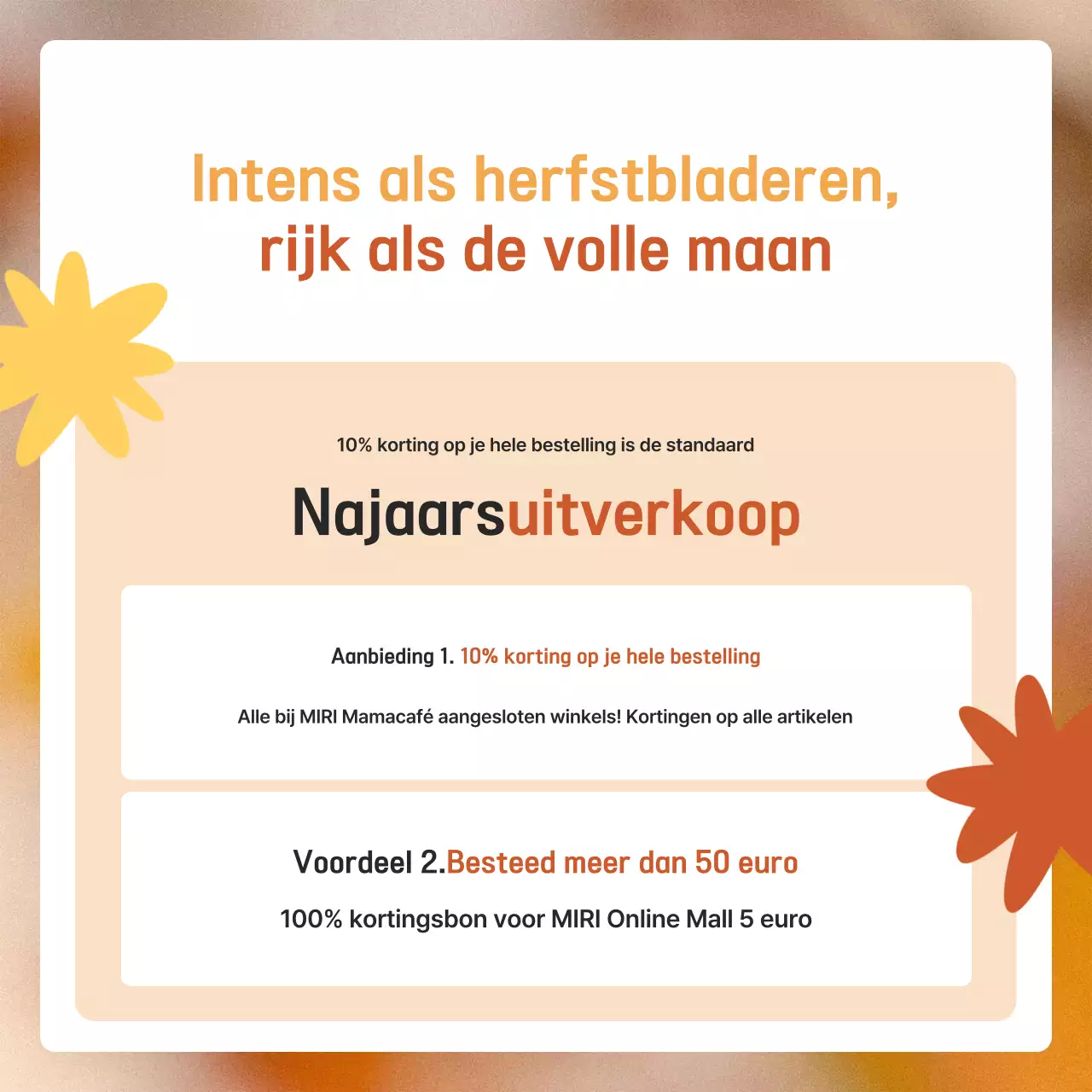 Oranje Modern Herfst Evenement