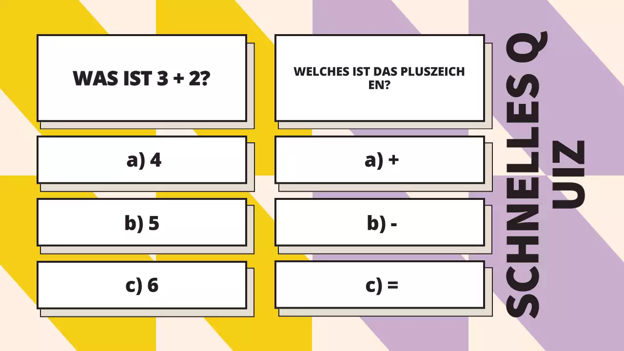 Bunte, einfache Materialien für den Mathematikunterricht