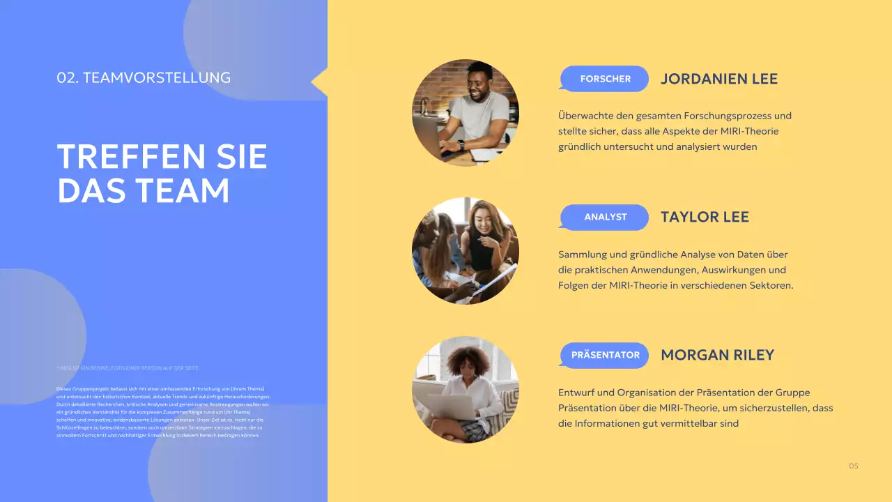 blue modern Gruppenprojektbericht