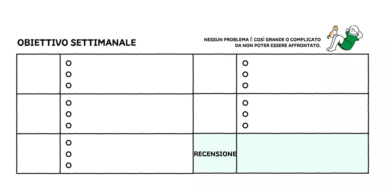 Calendario illustrato con un grazioso stile di linee