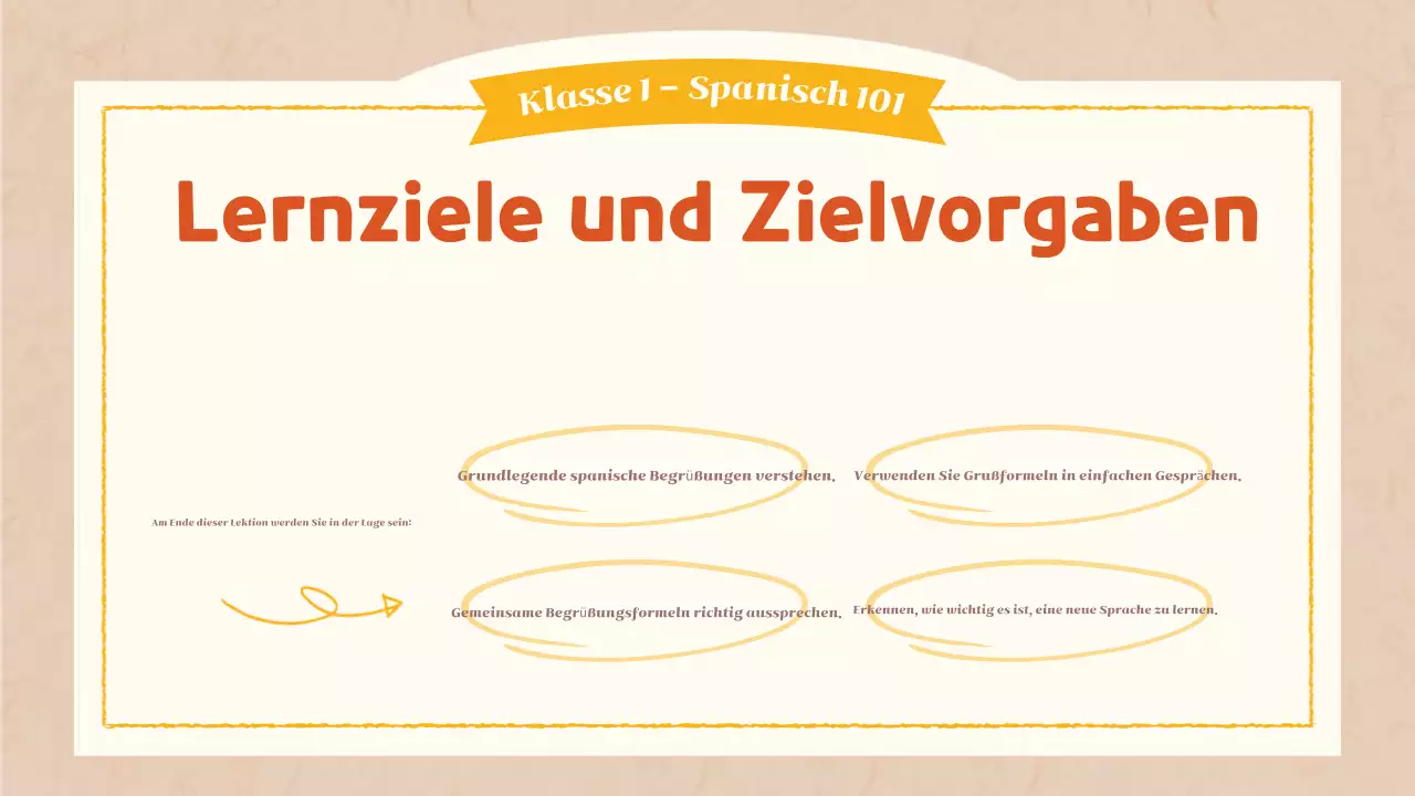 orangefarbener einfacher Sprachkurs