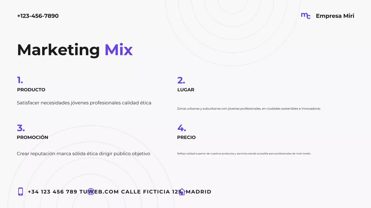 Plan de marketing moderno Purple
